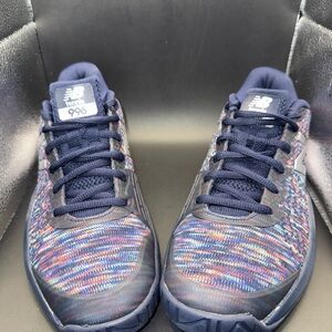 New Balance Navy and Multicolor Knit Sneakers
